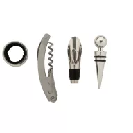   Set accesorii vin, 2401E16986, Everestus, 99x289x34 mm, Otel, Bambus, Natur
