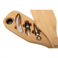   Set accesorii vin, 2401E16986, Everestus, 99x289x34 mm, Otel, Bambus, Natur