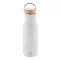 Termos 500 ml, 2401E17811, Everestus, ø70x224 mm, Otel, Bambus, Alb