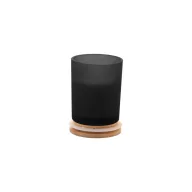   Lumanare parfumata lemn de santal, 2401E17011, Everestus, ø70x90 mm, Ceara, Sticla, Negru