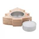Lumanare de Craciun, 2410E22175, Everestus, 95 x 95 x 20 mm, Bambus, Natur