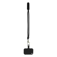   Suport lanyard pentru telefon, Everestus, 2601E14943, 58x310x15 mm, Poliester, ABS, Negru