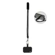  Suport lanyard pentru telefon, Everestus, 2601E14943, 58x310x15 mm, Poliester, ABS, Negru