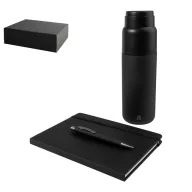   Set cadou 3 piese, Everestus, 2610E18652, A5, Dictando, 254x85x278 mm, Hartie, Poliuretan, Negru
