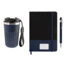 Set cadou 3 piese, Everestus, 2610E18775, A5, Dictando, 292x96x240 mm, Hartie, Poliuretan, Albastru Dark