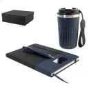 Set cadou 3 piese, Everestus, 2610E18775, A5, Dictando, 292x96x240 mm, Hartie, Poliuretan, Albastru Dark
