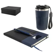   Set cadou 3 piese, Everestus, 2610E18775, A5, Dictando, 292x96x240 mm, Hartie, Poliuretan, Albastru Dark