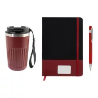   Set cadou 3 piese, Everestus, 2610E18774, A5, Dictando, 292x96x240 mm, Hartie, Poliuretan, Rosu Burgundy