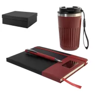   Set cadou 3 piese, Everestus, 2610E18774, A5, Dictando, 292x96x240 mm, Hartie, Poliuretan, Rosu Burgundy