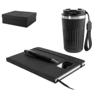   Set cadou 3 piese, Everestus, 2610E18773, A5, Dictando, 292x96x240 mm, Hartie, Poliuretan, Negru