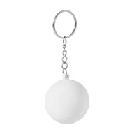   Breloc cu minge antistres, Everestus, 2610E18143, Ø40 mm, Poliuretan, Metal, Alb