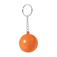  Breloc cu minge antistres, Everestus, 2610E18140, Ø40 mm, Poliuretan, Metal, Portocaliu