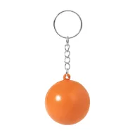   Breloc cu minge antistres, Everestus, 2610E18140, Ø40 mm, Poliuretan, Metal, Portocaliu