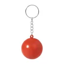 Breloc cu minge antistres, Everestus, 2610E18141, Ø40 mm, Poliuretan, Metal, Rosu