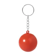   Breloc cu minge antistres, Everestus, 2610E18141, Ø40 mm, Poliuretan, Metal, Rosu