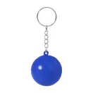 Breloc cu minge antistres, Everestus, 2610E18136, Ø40 mm, Poliuretan, Metal, Albastru