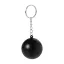 Breloc cu minge antistres, Everestus, 2610E18135, Ø40 mm, Poliuretan, Metal, Negru
