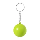 Breloc cu minge antistres, Everestus, 2610E18139, Ø40 mm, Poliuretan, Metal, Verde Lime