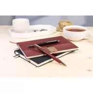   Agenda cu pix, Everestus, 2610E18714, A5, Dictando, 178x225x25 mm, Hartie, Poliuretan, Rosu Burgundy