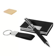   Set cadou 3 piese, Everestus, 2610E18932, 180x165x23 mm, Hartie, Poliester, Metal, Argintiu