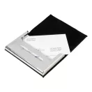 Set cadou 3 piese, Everestus, 2610E18932, 180x165x23 mm, Hartie, Poliester, Metal, Argintiu