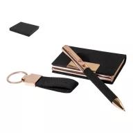   Set cadou 3 piese, Everestus, 2610E18931, 180x165x23 mm, Hartie, Poliester, Metal, Roz