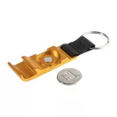 Breloc cu desfacator, Everestus, 2610E18128, 24x90 mm, Aluminiu, Otel inoxidabil, Portocaliu