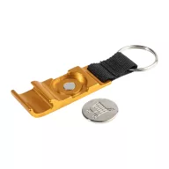  Breloc cu desfacator, Everestus, 2610E18128, 24x90 mm, Aluminiu, Otel inoxidabil, Portocaliu