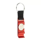 Breloc cu desfacator, Everestus, 2610E18129, 24x90 mm, Aluminiu, Otel inoxidabil, Rosu
