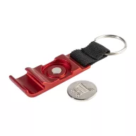   Breloc cu desfacator, Everestus, 2610E18129, 24x90 mm, Aluminiu, Otel inoxidabil, Rosu