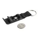 Breloc cu desfacator, Everestus, 2610E18125, 24x90 mm, Aluminiu, Otel inoxidabil, Negru