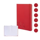 Agenda cu elastic, Everestus, 2610E18721, A5, Dictando, 140x210x14 mm, Poliuretan, Hartie, Rosu