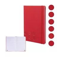   Agenda cu elastic, Everestus, 2610E18721, A5, Dictando, 140x210x14 mm, Poliuretan, Hartie, Rosu