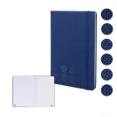 Agenda cu elastic, Everestus, 2610E18718, A5, Dictando, 140x210x14 mm, Poliuretan, Hartie, Albastru