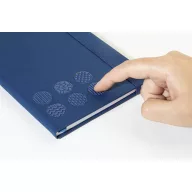   Agenda cu elastic, Everestus, 2610E18718, A5, Dictando, 140x210x14 mm, Poliuretan, Hartie, Albastru