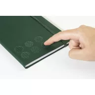  Agenda cu elastic, Everestus, 2610E18719, A5, Dictando, 140x210x14 mm, Poliuretan, Hartie, Verde