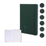   Agenda cu elastic, Everestus, 2610E18719, A5, Dictando, 140x210x14 mm, Poliuretan, Hartie, Verde