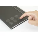 Agenda cu elastic, Everestus, 2610E18720, A5, Dictando, 140x210x14 mm, Poliuretan, Hartie, Gri