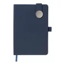 Agenda cu coperta magnetica, Everestus, 2610E18661, A5, Dictando, 145x211x19 mm, Poliuretan, Metal, Albastru