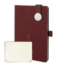 Agenda cu coperta magnetica, Everestus, 2610E18662, A5, Dictando, 145x211x19 mm, Poliuretan, Metal, Rosu Burgundy
