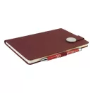 Agenda cu coperta magnetica, Everestus, 2610E18662, A5, Dictando, 145x211x19 mm, Poliuretan, Metal, Rosu Burgundy