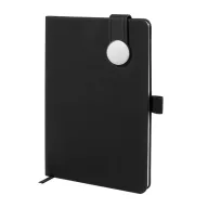   Agenda cu coperta magnetica, Everestus, 2610E18660, A5, Dictando, 145x211x19 mm, Poliuretan, Metal, Negru