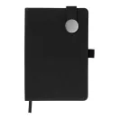 Agenda cu coperta magnetica, Everestus, 2610E18660, A5, Dictando, 145x211x19 mm, Poliuretan, Metal, Negru