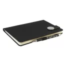 Agenda cu coperta magnetica, Everestus, 2610E18660, A5, Dictando, 145x211x19 mm, Poliuretan, Metal, Negru
