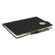   Agenda cu coperta magnetica, Everestus, 2610E18660, A5, Dictando, 145x211x19 mm, Poliuretan, Metal, Negru
