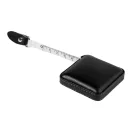 Ruleta patrata pentru corp, Everestus, 2610E18539, 52x52x18 mm, Poliuretan, Negru
