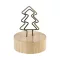 Clema metalica pentru notite cu design de Craciun, Everestus, 2610E18258, Ø38x60 mm, Metal, Bambus, Natur