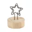 Clema metalica pentru notite cu design de Craciun, Everestus, 2610E18257, Ø38x65 mm, Metal, Bambus, Natur