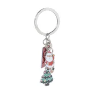   Breloc cu design de Craciun, Everestus, 2610E18117, 28x50 mm, Metal, Rosu