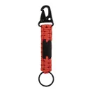 Breloc cu carabina, Everestus, 2610E18134, 158x30 mm, Poliester, Metal, Rosu
